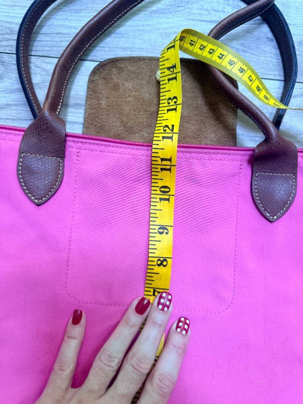 Longchamp Bag in bright pink made 1993-2000 - Picture 13 of 16